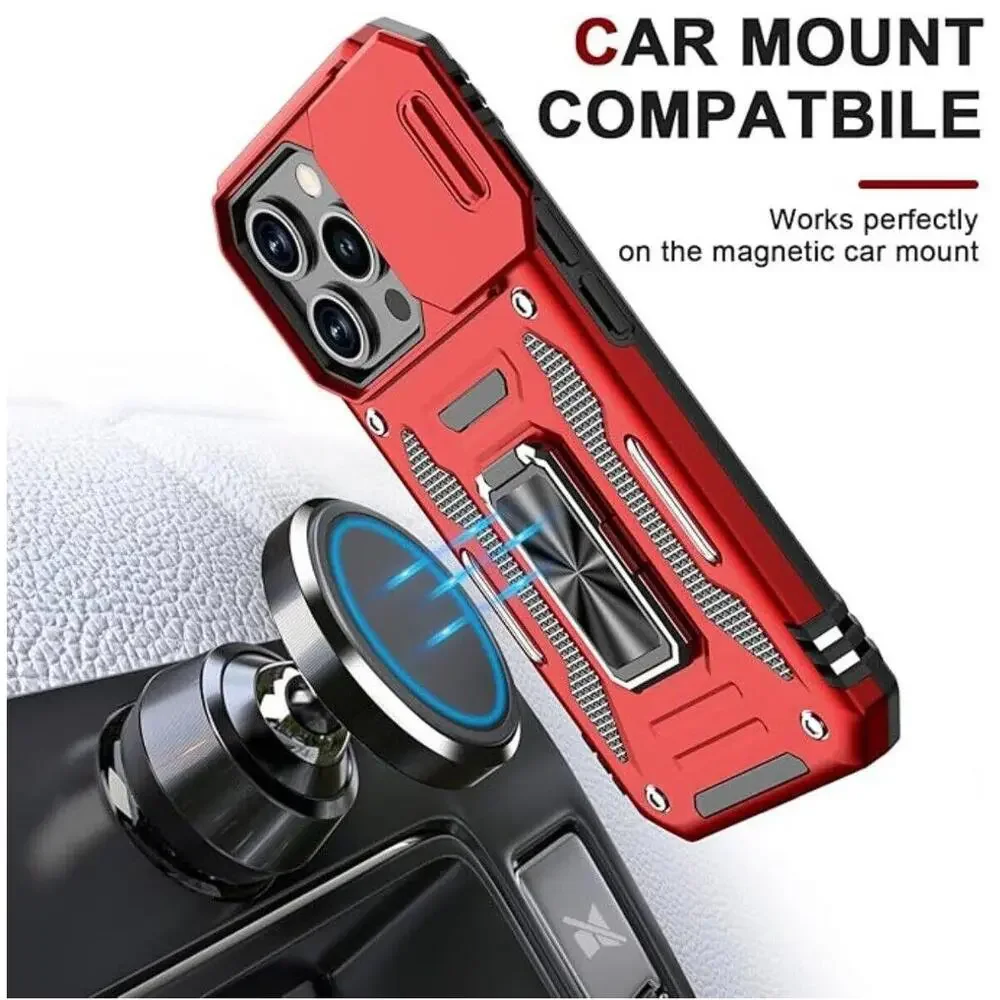 AUPAI for iPhone 15 Pro Max Case with Screen‎ Protector-with Magnetic Kickstand